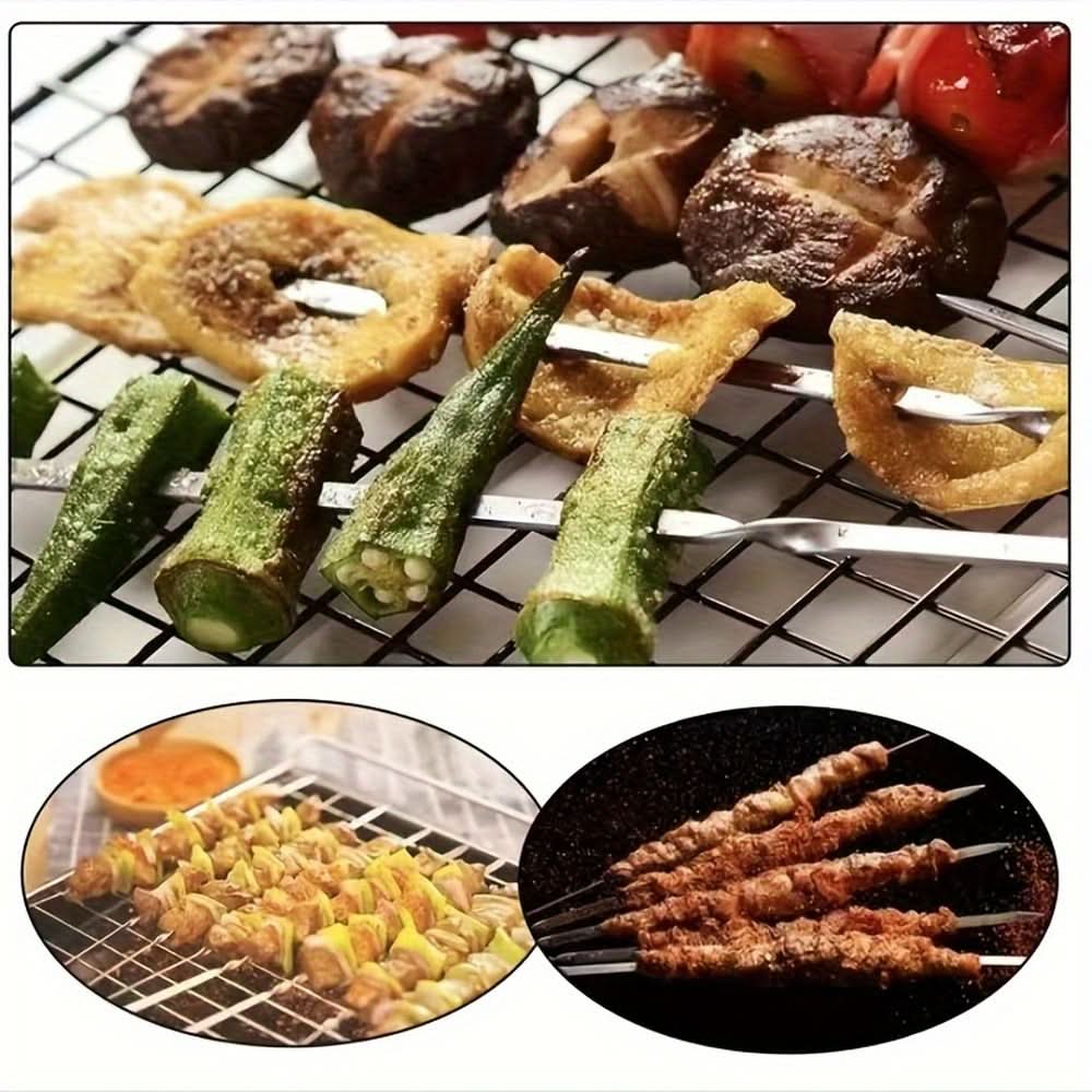Sada špízů z nerezové oceli na přípravu pokrmů na grilu | ribuella