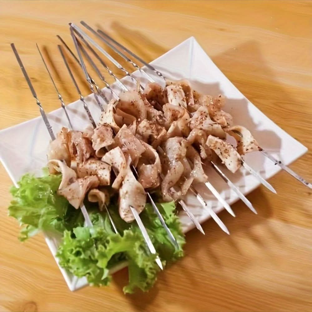 Sada špízů z nerezové oceli na přípravu pokrmů na grilu | ribuella