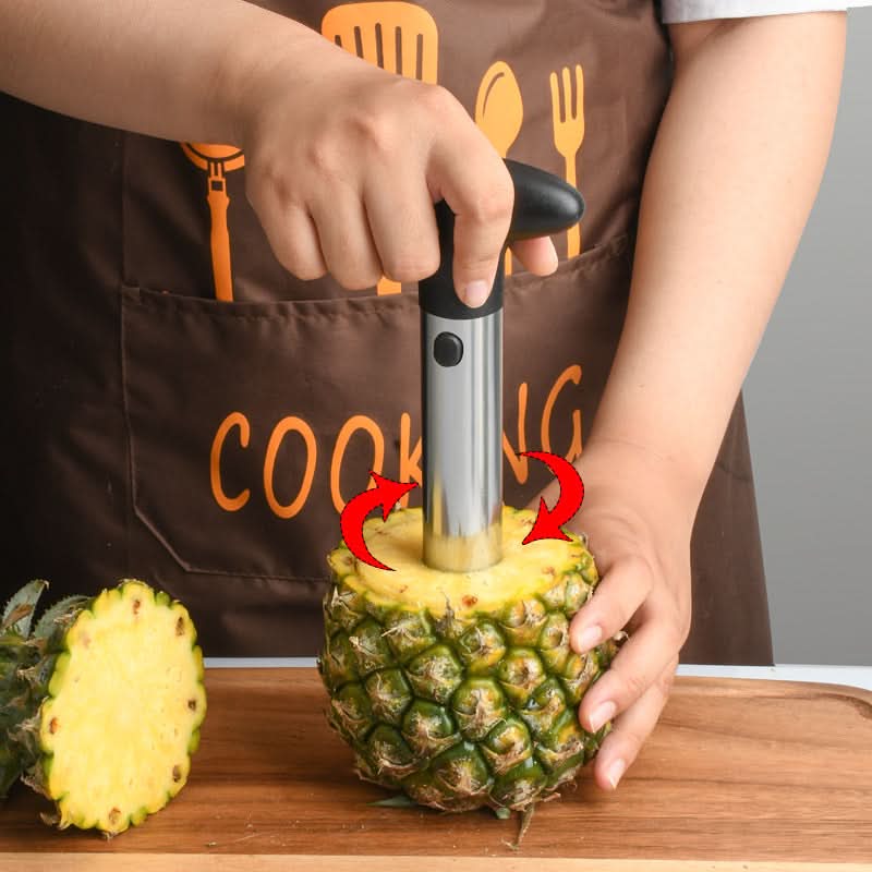 Przyrząd ze stali nierdzewnej do usuwania gniazda i krojenia ananasów | ribuella