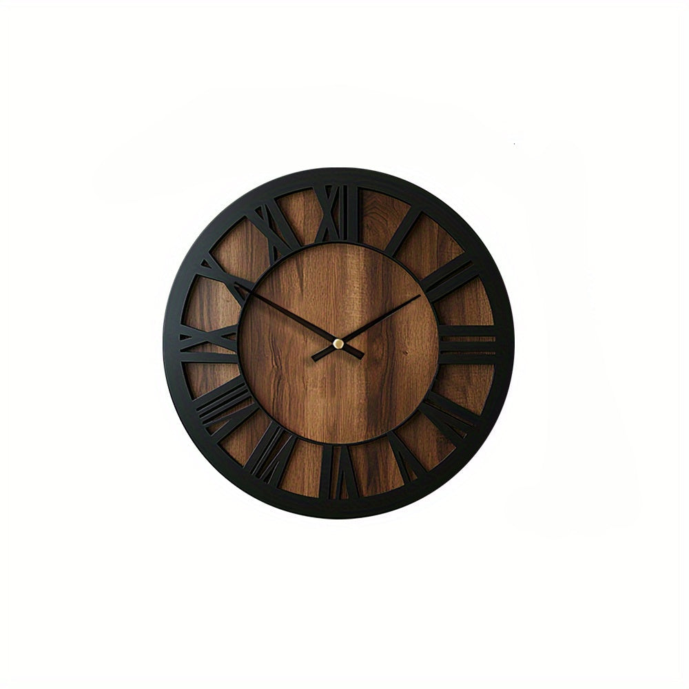 Timeless Elegance - Silent Wooden Vintage Wall Clock | ribuella