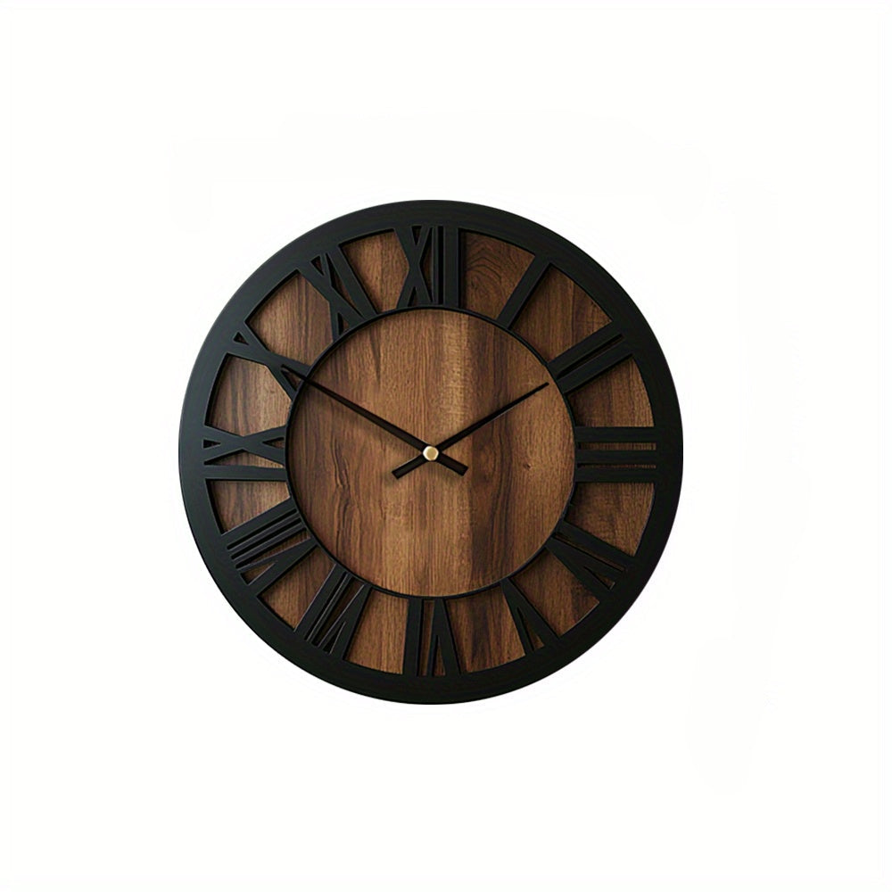 Timeless Elegance - Silent Wooden Vintage Wall Clock | ribuella