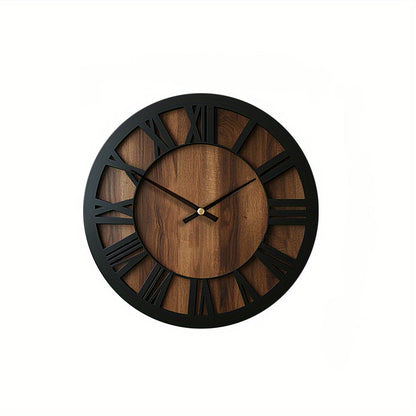 Timeless Elegance - Silent Wooden Vintage Wall Clock | ribuella