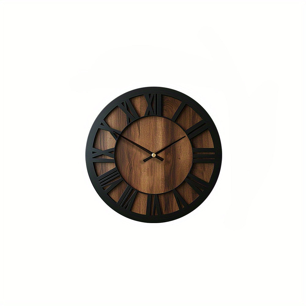 Timeless Elegance - Silent Wooden Vintage Wall Clock | ribuella