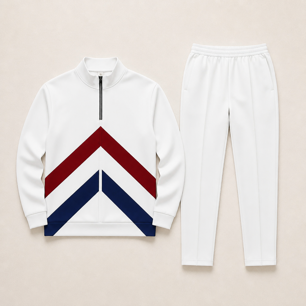 RevitaFit – Striking Color-Block Two-Piece Set with Half-Zip Mock Neck | ribuella