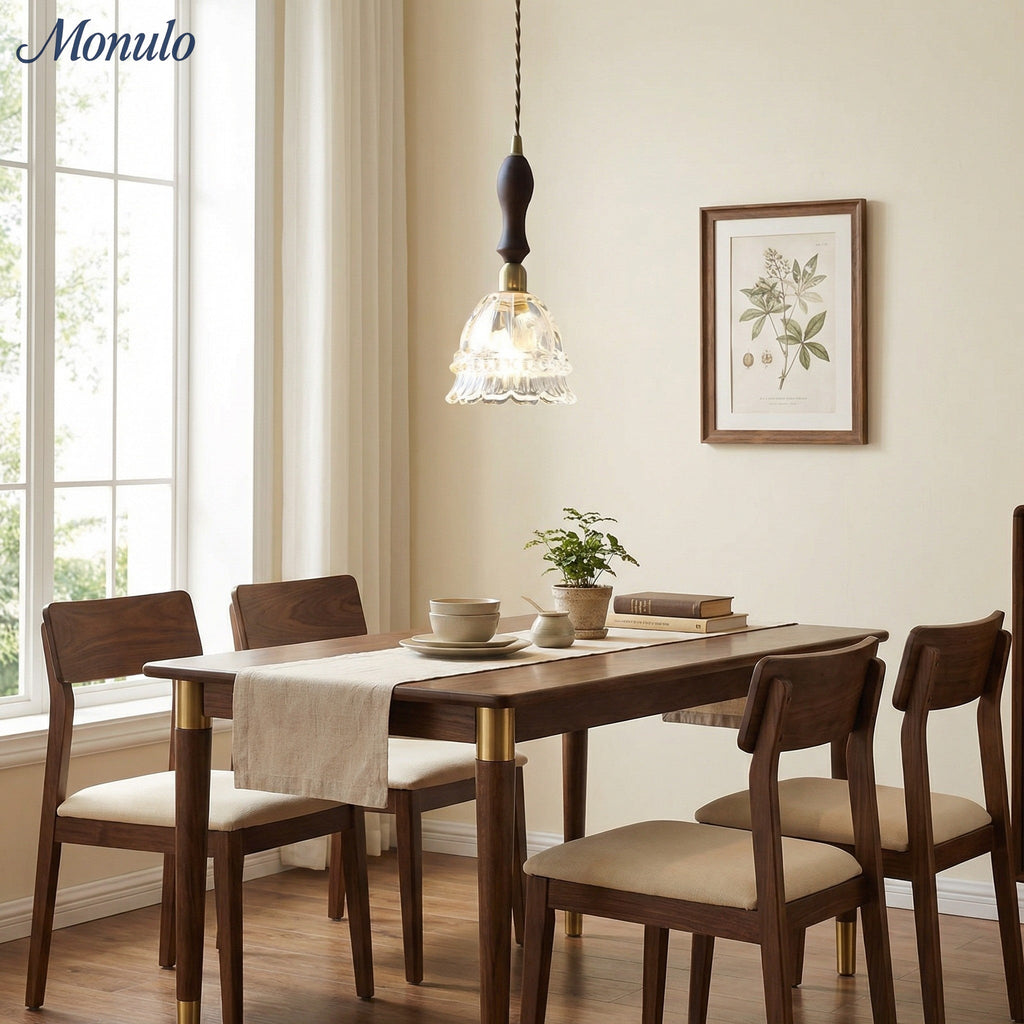 Glass Jellyfish Pendant Light M38, French Pastoral, Compact