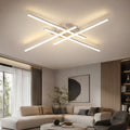 Modern Minimalist Ceiling Light Long Strip LED Adjustable Color Temperature Iron Acrylic | ribuella