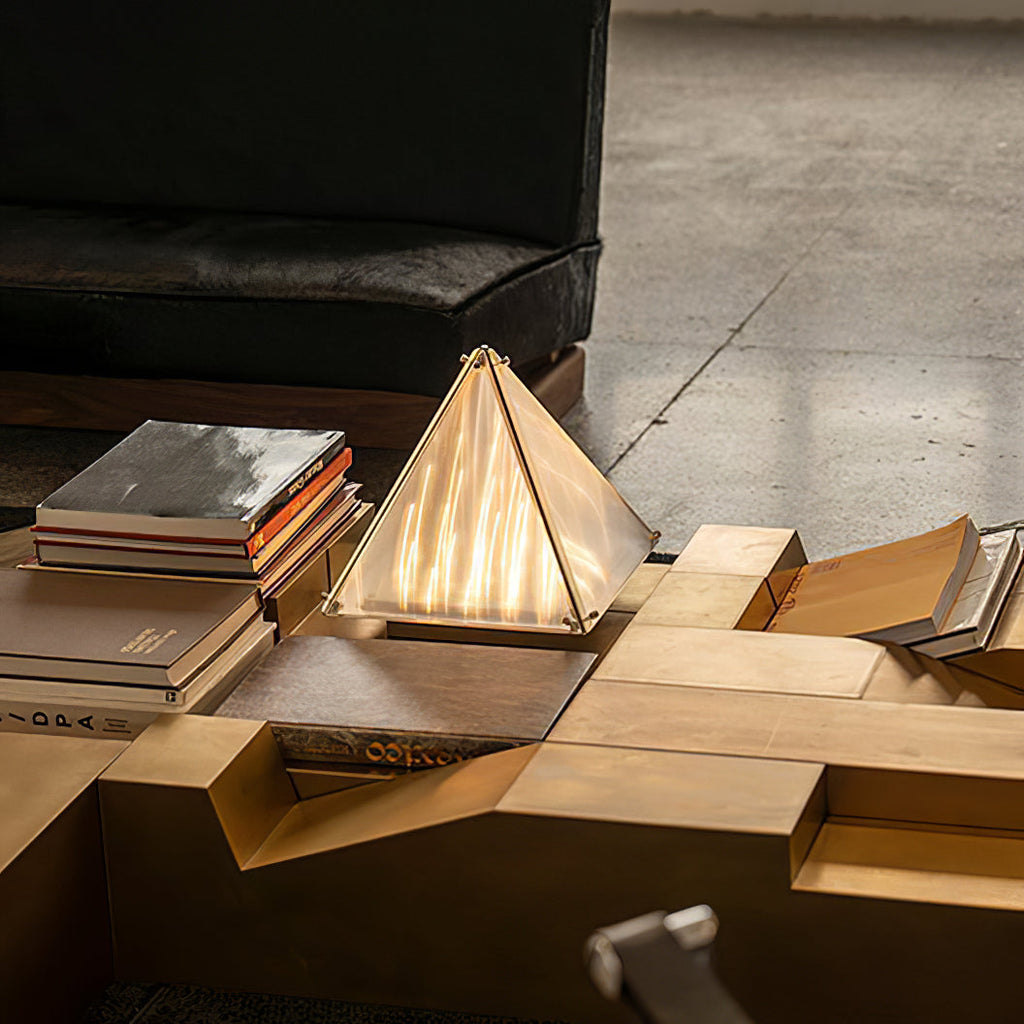 Fragment Table Lamp Modern Triangle Geometry Integrated Led Lighting