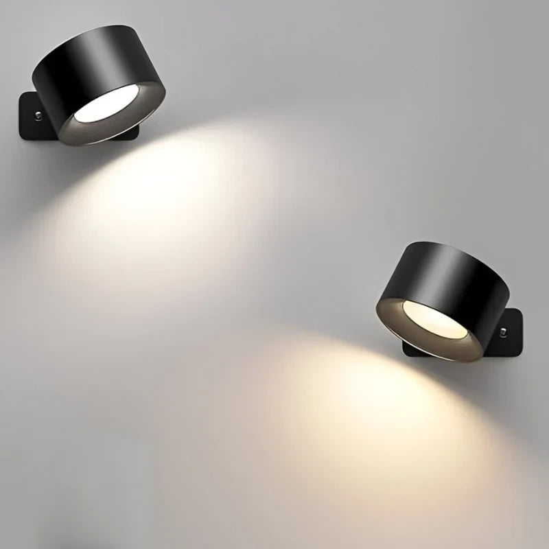Applique murale magnétique sans fil, intensité réglable, rechargeable, pivotant à 360°
