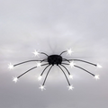 Arisha Art Deco Starry Glass Shade Flush Mount Ceiling Light