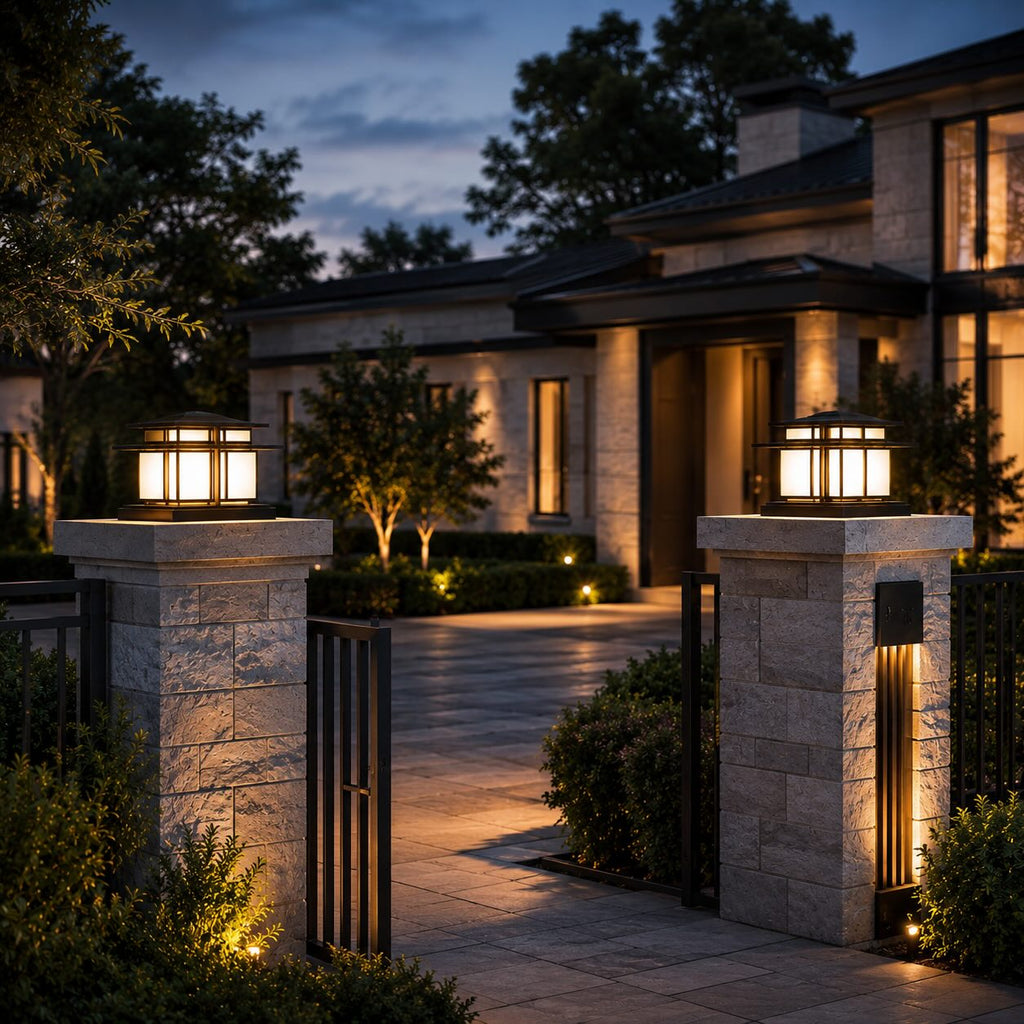 Modern Outdoor Wall Light Waterproof Metal Acrylic Adjustable LED for Gardens and Pathways | ribuella