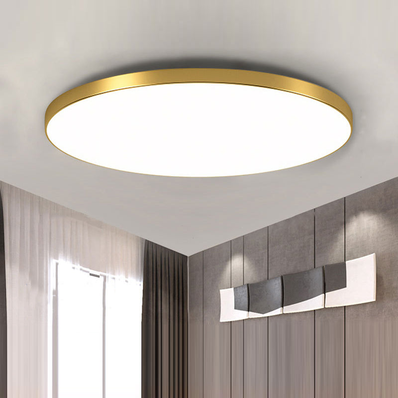 Moderne rund LED-loftslampe med tæt montering og cirkulært design