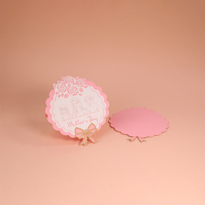 3D-pop-up-kort till mors dag med blommotiv, minnessak och detaljerad blommande design