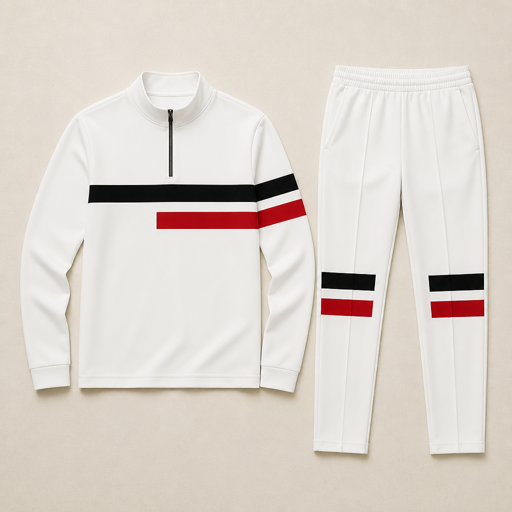RevitaFit – Striking Color-Block Two-Piece Set with Half-Zip Mock Neck | ribuella