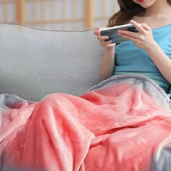 Rechargeable Heated Throw Blanket - Cordless Usb Powered Generous Size