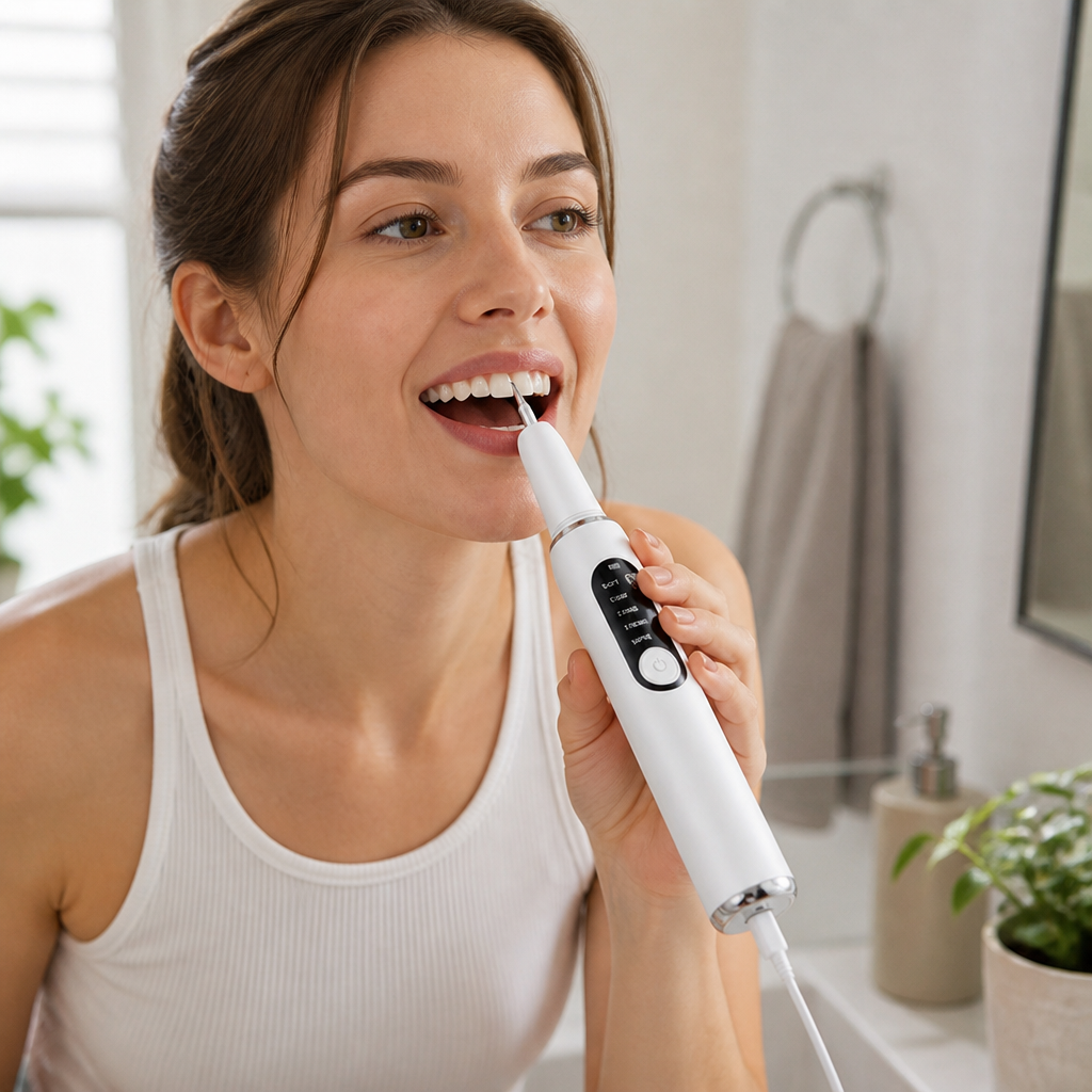 USB-C Rechargeable Dental Plaque Cleaner (2 Replaceable Heads) | ribuella