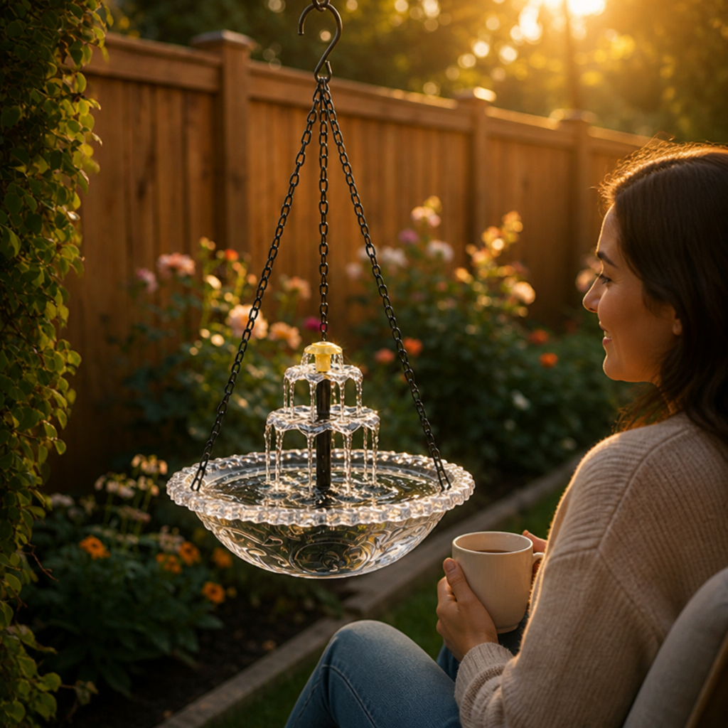SunStream | Transform Your Garden into a Soothing Sanctuary of Sunlit Water and Wildlife | ribuella