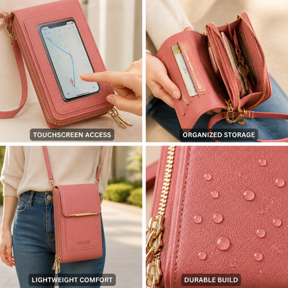 Touchscreen Window Front-Pocket Crossbody Bag | ribuella