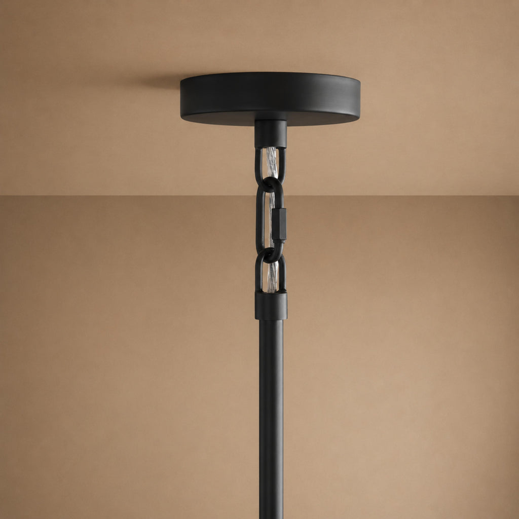 Large Round Chandelier with Off-White Shades – Brass or Bronze | ribuella