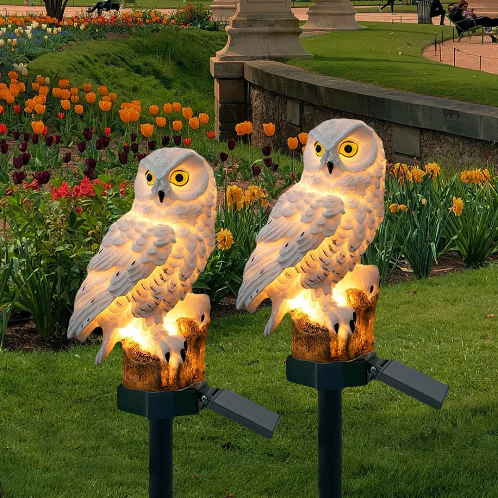 Lunara Solar Owl Garden Lamp Decorative Outdoor Accent Light