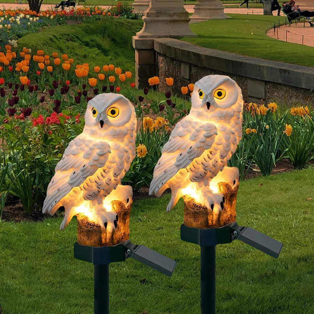 Lunara Solar Owl Garden Lamp Decorative Outdoor Accent Light