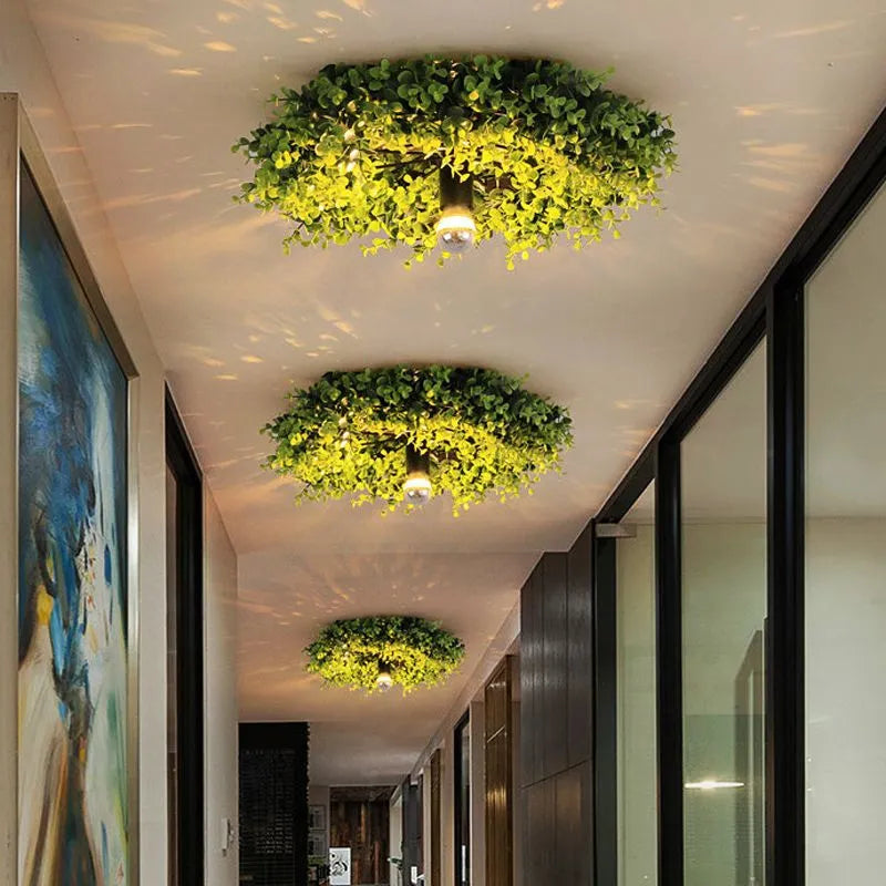 Arko Plant Ceiling Light, Pastel Bird Nest Fixture