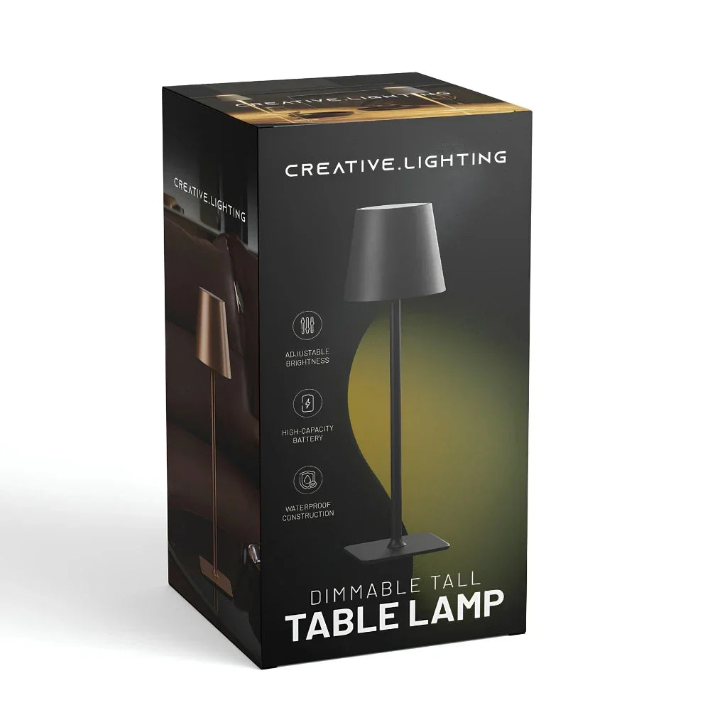 Hoge dimbare tafellamp - oplaadbare led met aanraakbediening