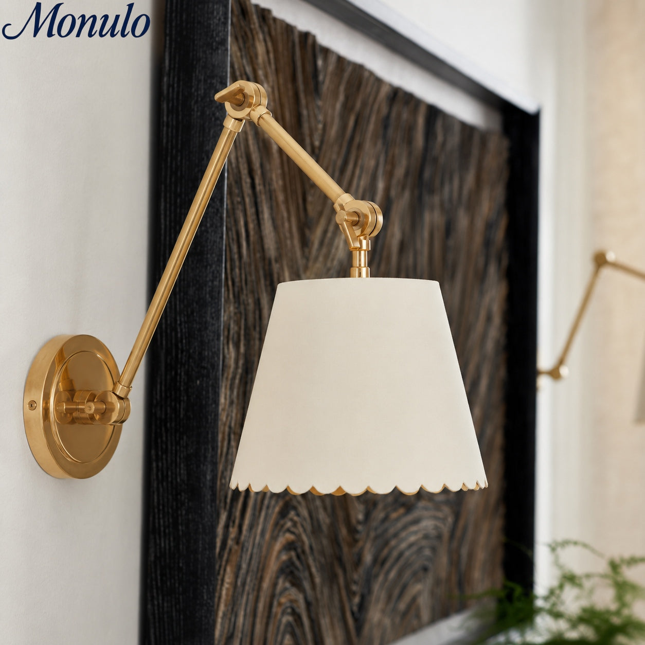 Foldray Scalloped Drum Wall Sconce - Modern Rustic Compact Wall Light