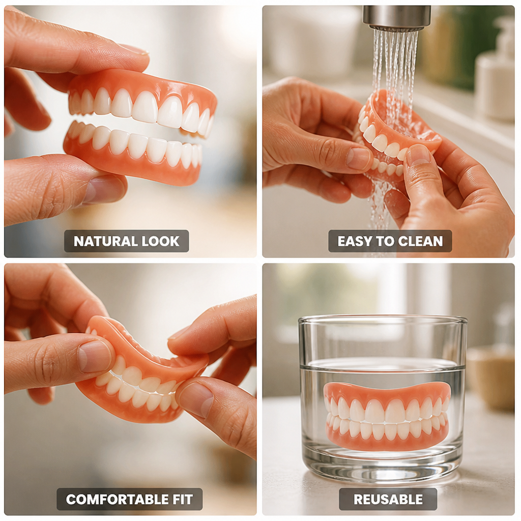 Removable Heat-Activated Natural-Looking Denture Veneer | ribuella