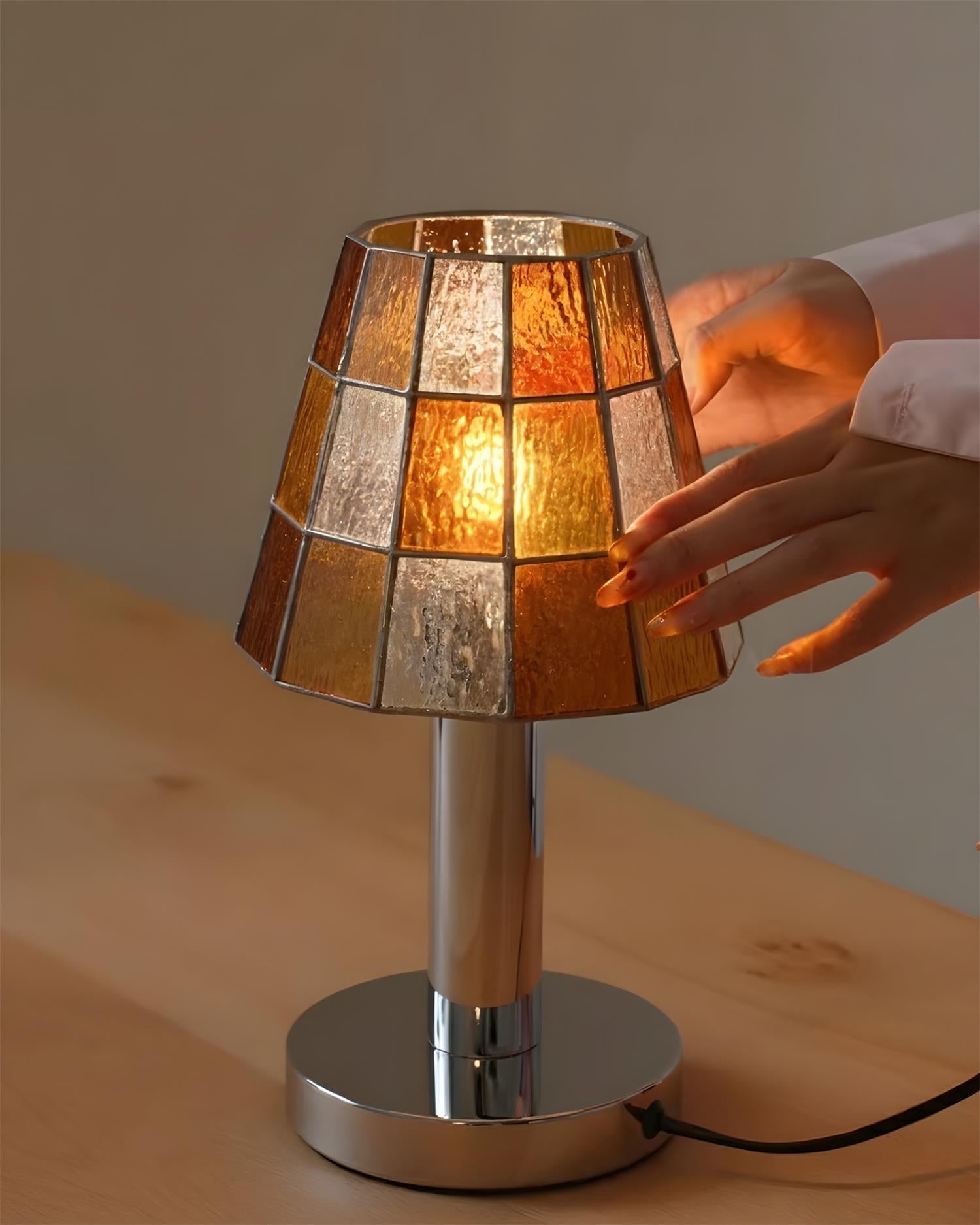 Fun Guy 726 Table Lamp, Conical Geometric Shade Decorative Lighting