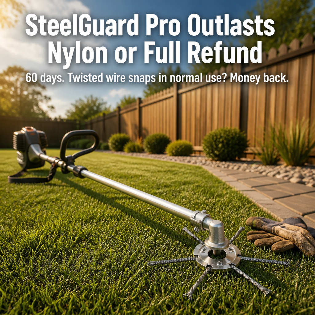 SteelGuard Pro | Sostituisci il nylon che si spezza con acciaio intrecciato che non si rompe mai - Confezione da 2 | ribuella