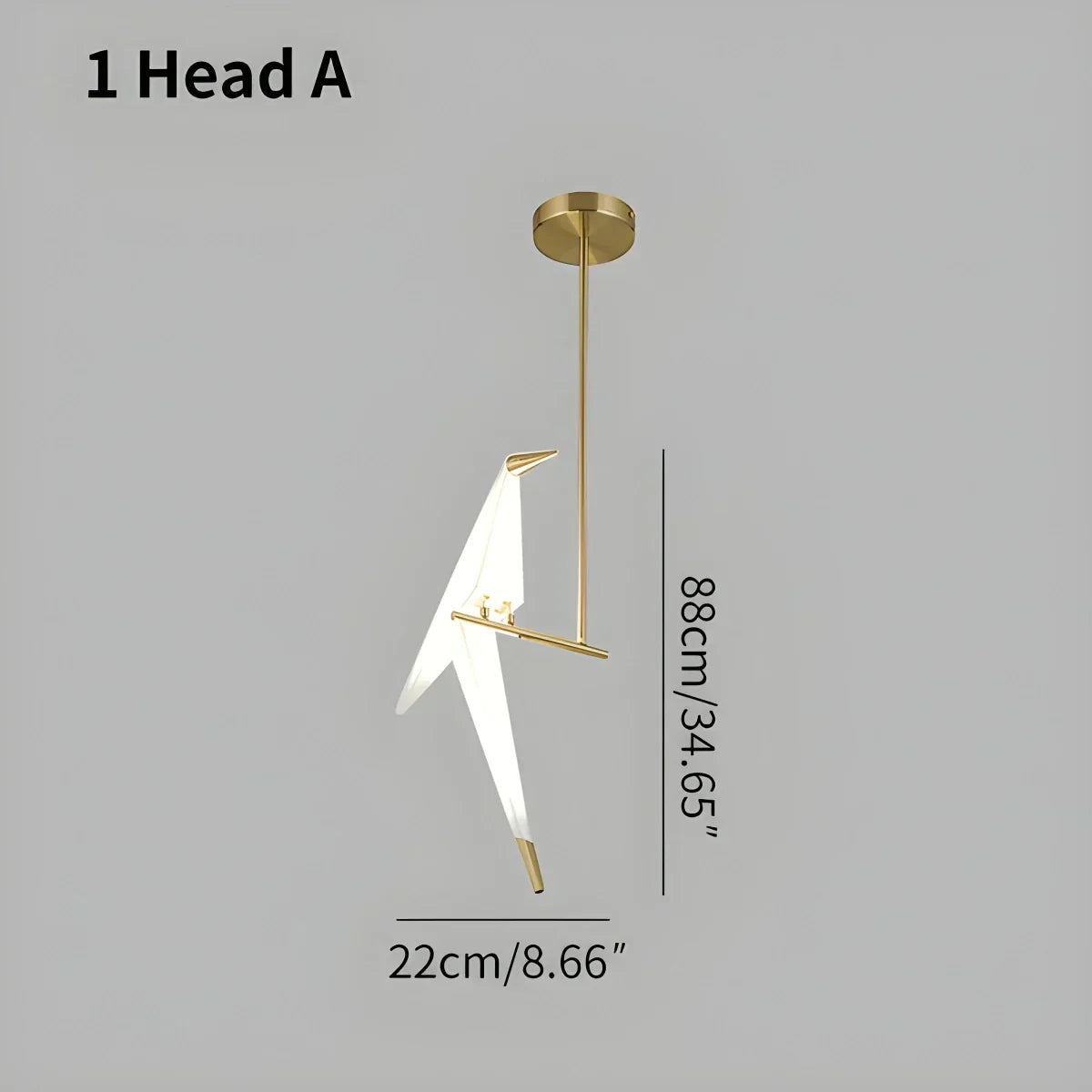 Origami Paper Crane Chandelier With Sculptural Hanging Forms