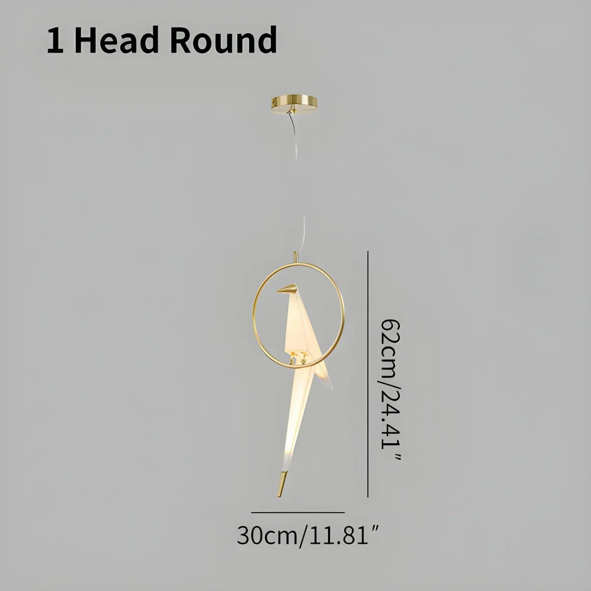 Origami Paper Crane Chandelier With Sculptural Hanging Forms