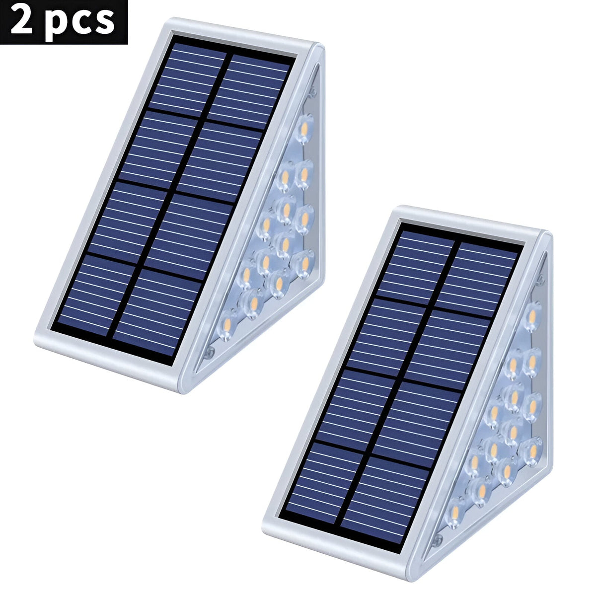 Set of 2 Stylish Solar Garden Step Lights for Outdoor Spaces | ribuella