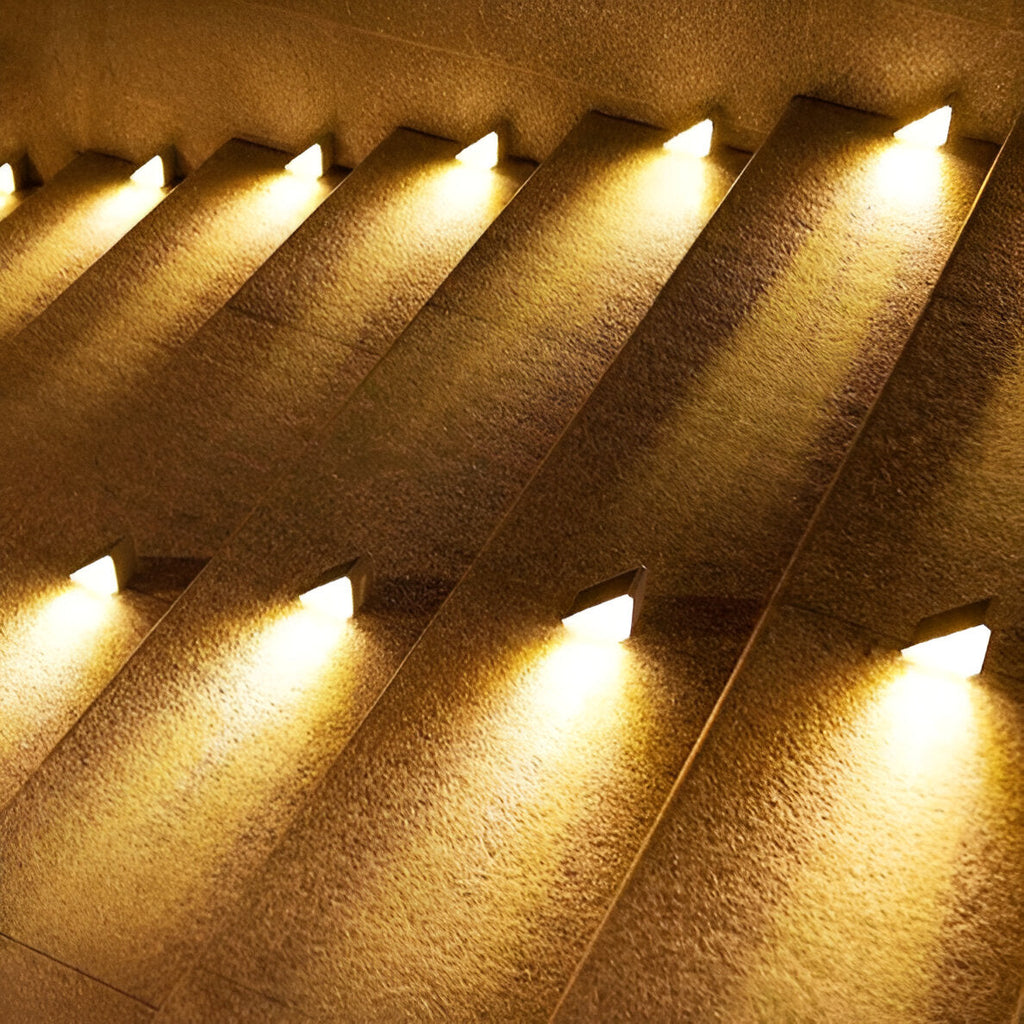 Set of 2 Stylish Solar Garden Step Lights for Outdoor Spaces | ribuella