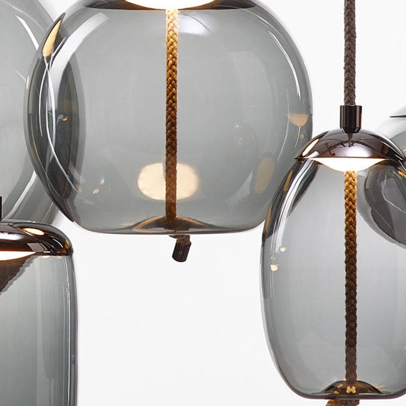 Valentina nordisk LED-pendel — dekorativt glas