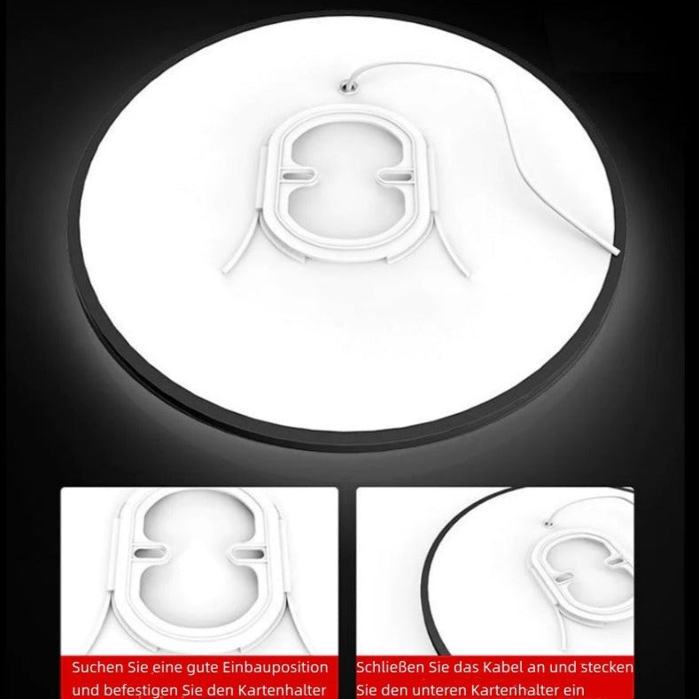 Rund loftslampe til planmontering - slankt design og kraftig belysning