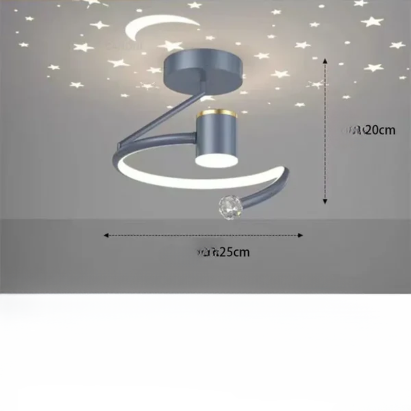 Starry Effect Dimmable LED Ceiling Light - Subtle Star Projection