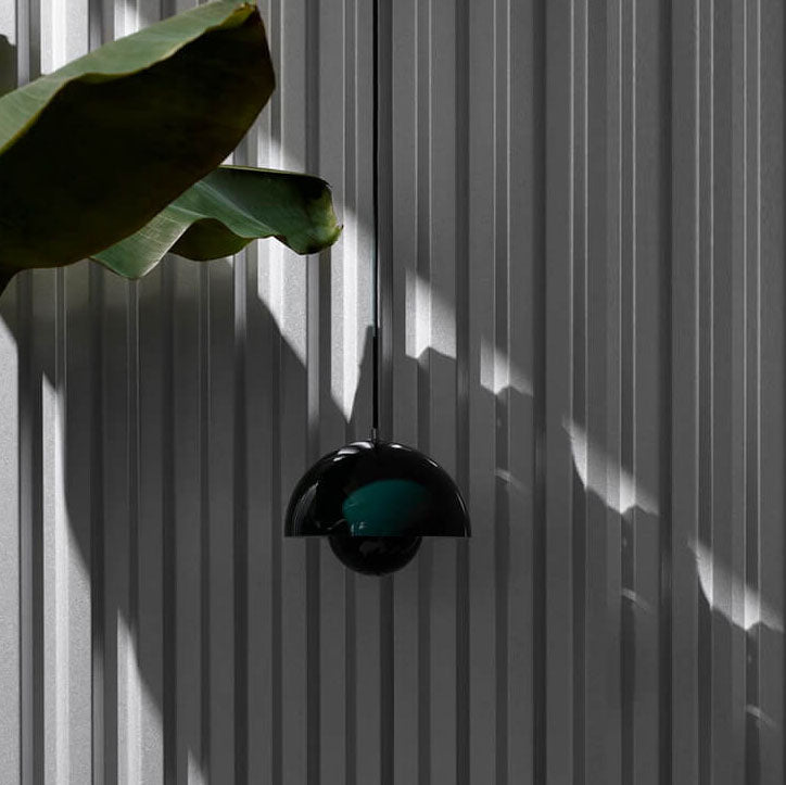 Nordycka lampa wisząca w kształcie kopuły - minimalistyczna półokrągła oprawa sufitowa
