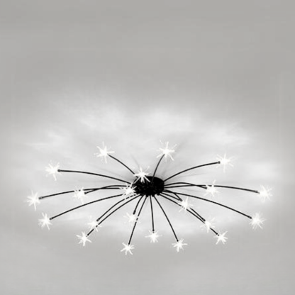 Arisha Art Deco Starry Glass Shade Flush Mount Ceiling Light