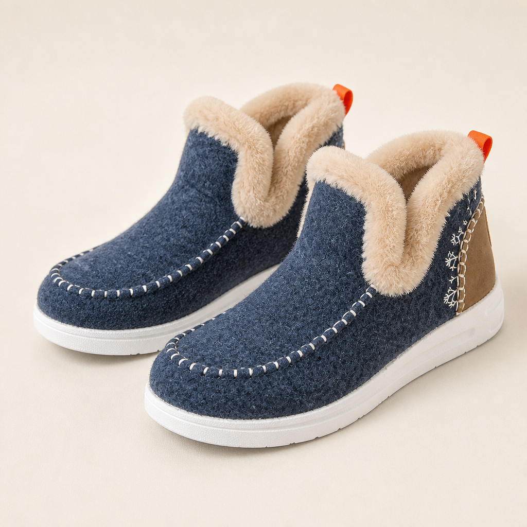 StrideEase – Warm Faux Fur-Lined Slip-On Winter Boots | ribuella