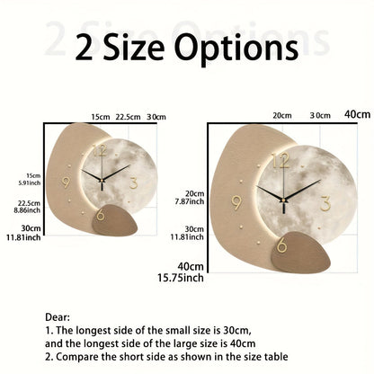 TimberCraft - Exquisite Wooden Wall Clock with Gold Accents | ribuella