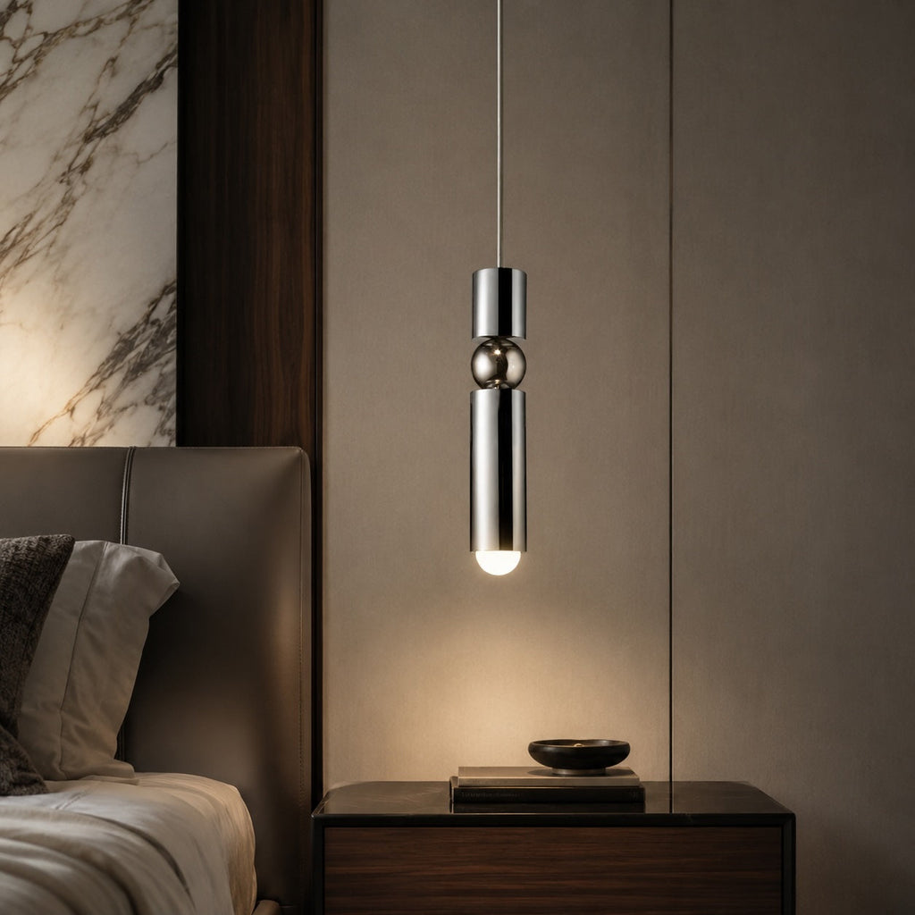 Moderní černé závěsné svítidlo s nastavitelným stmívatelným LED světlem a geometrickým kovovým designem | ribuella