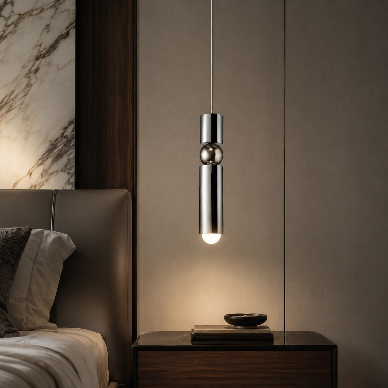 Moderní černé závěsné svítidlo s nastavitelným stmívatelným LED světlem a geometrickým kovovým designem | ribuella