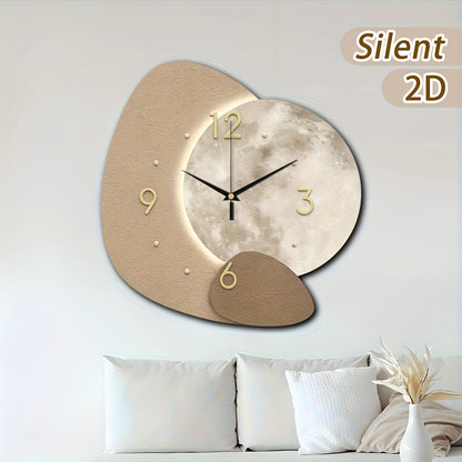 TimberCraft - Exquisite Wooden Wall Clock with Gold Accents | ribuella