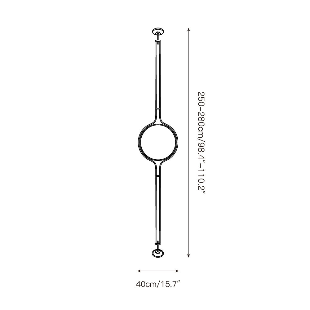 Garrault-Delord Dual Position Lamp, Ceiling Or Floor Stand, Contemporary Frame