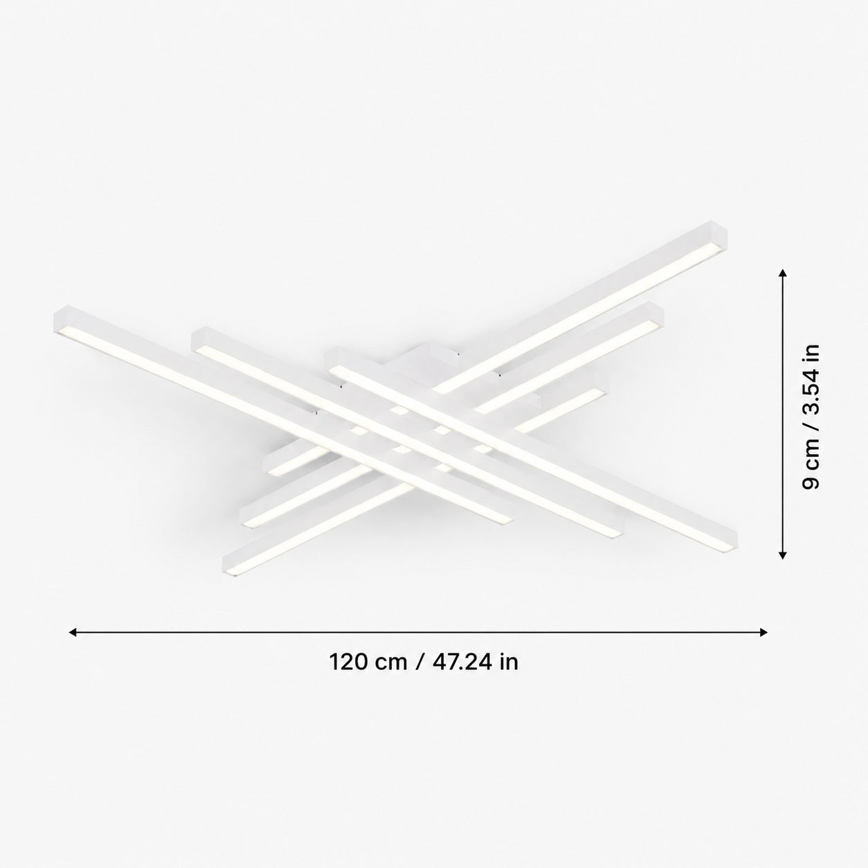 Modern Minimalist Ceiling Light Long Strip LED Adjustable Color Temperature Iron Acrylic | ribuella