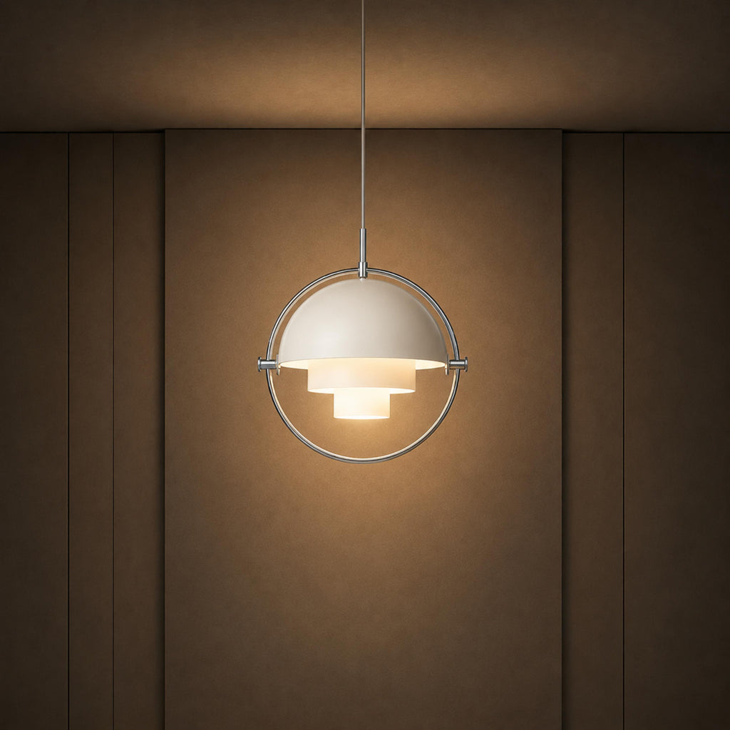 Moderní nastavitelná černá závěsná lampa s kovovým stínidlem pro osvětlení kuchyně | ribuella
