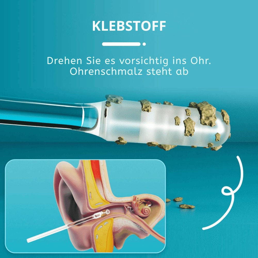 Wiederverwendbares Werkzeug zur Ohrreinigung mit haftender Spitze | ribuella