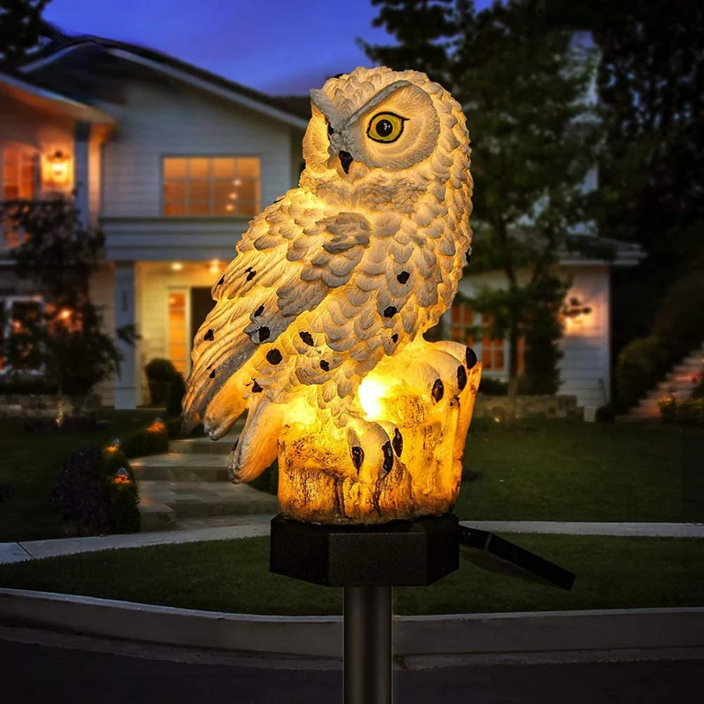 Lunara Solar Owl Garden Lamp Decorative Outdoor Accent Light