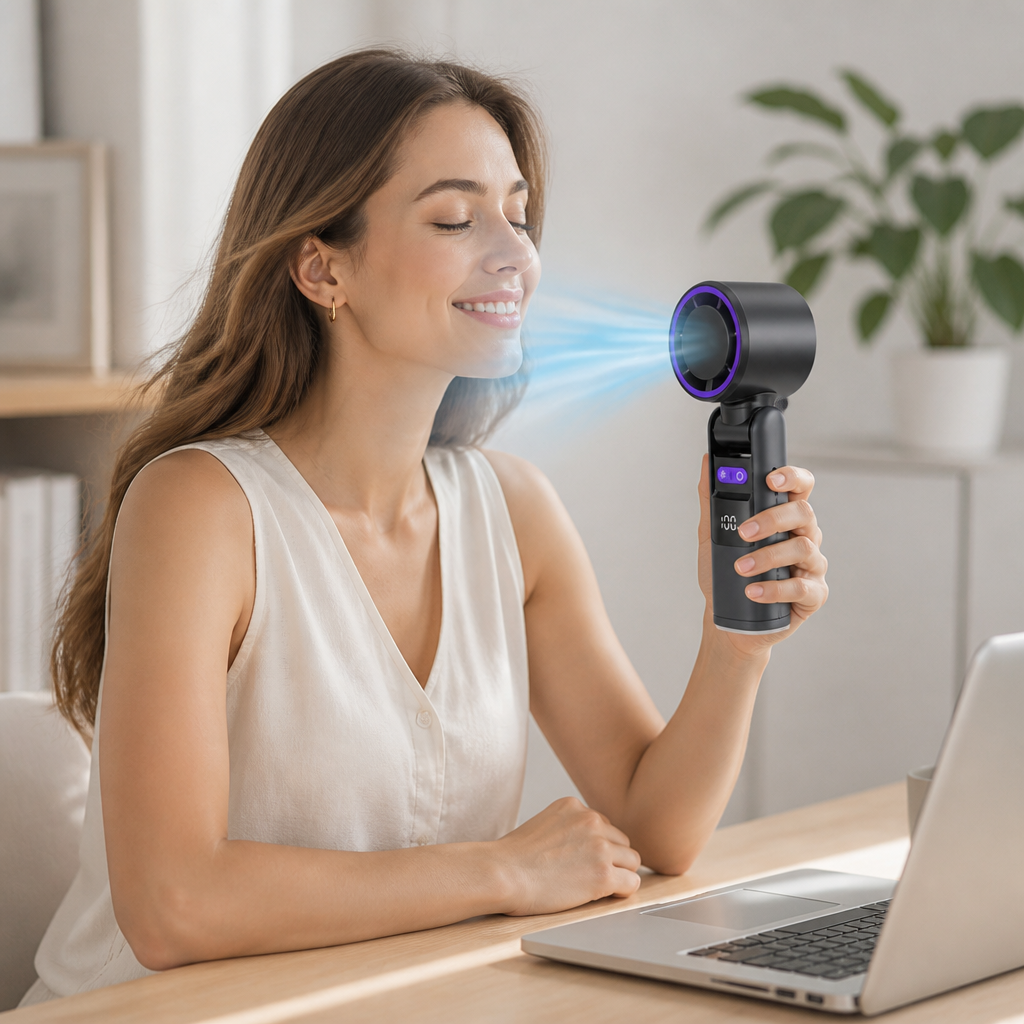 Félvezetős hűtőlemezes kézi ventilátor (4000 mAh) | ribuella
